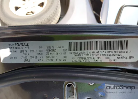 2018 Ram 1500 Tradesman 4X2 6'4 Box z USA, uszkodzony, nr VIN 1C6RR6FG0JS299149